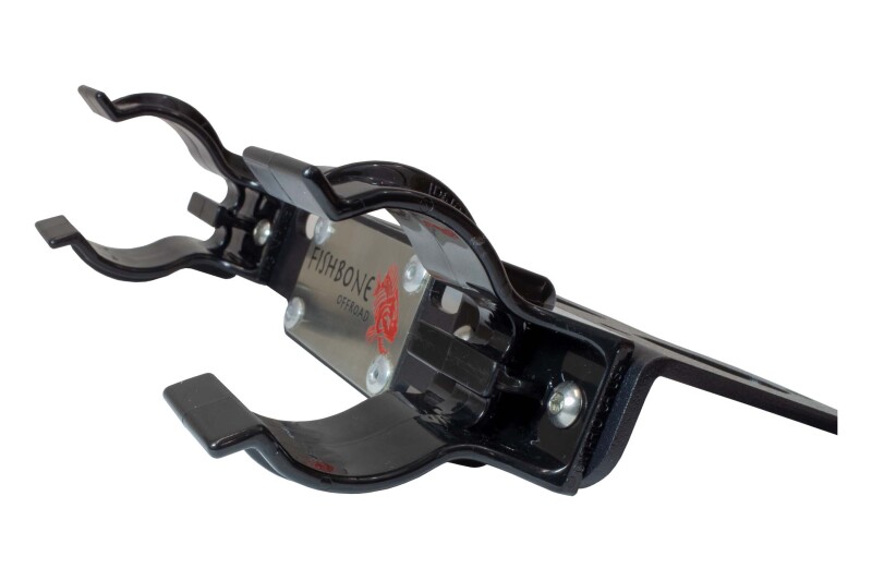 Jeep Wrangler Unlimited Flashlight Mount - Front - Fishbone Offroad - Roll Bar - Black - `18-`27